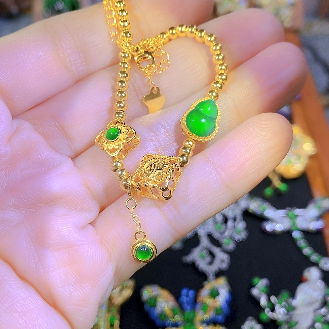 吊坠(不含链)银S925镶嵌翡翠