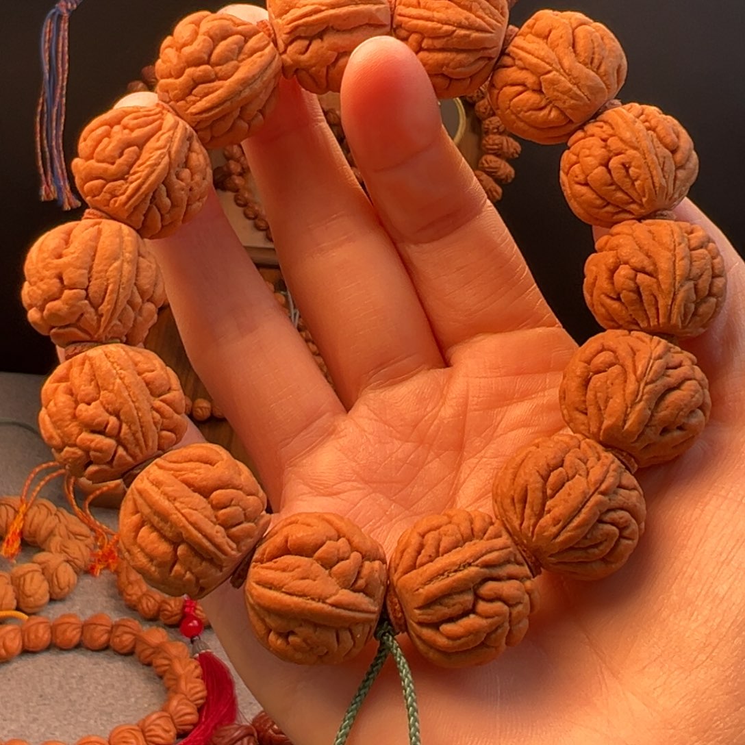 【闪购商品】桃核手串小**学21霸王龙元宝