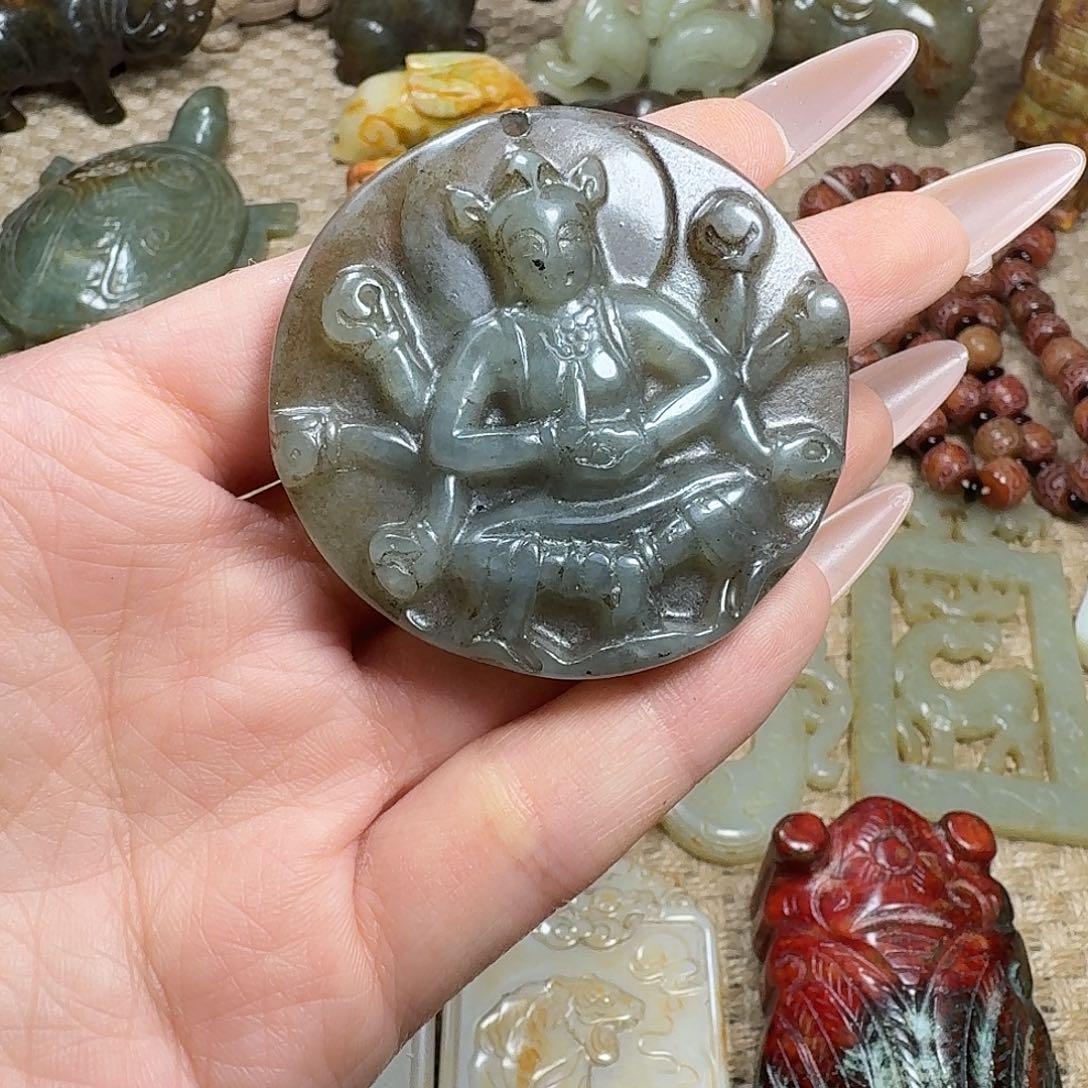 白玉菩提吊坠挂件