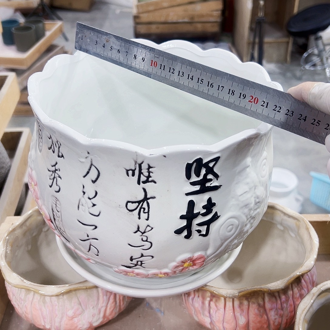 有孔瑕疵瑕疵外贸尾单陶瓷花盆凑单10米包邮