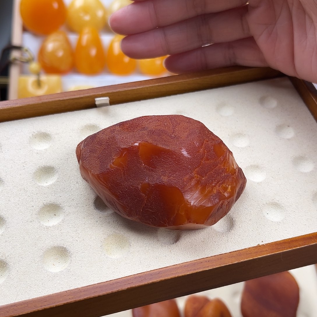 蜜蜡颈饰未镶嵌豆****胶蜜蜡