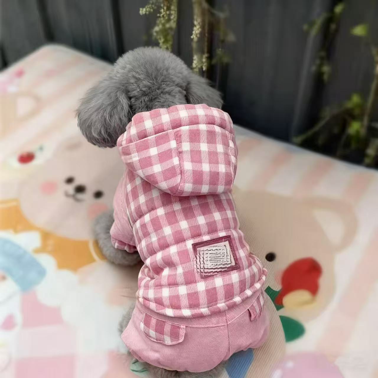 宠物贵宾比熊泰迪雪纳瑞狗狗衣服小型犬秋冬装加厚四脚衣幼犬冬款
