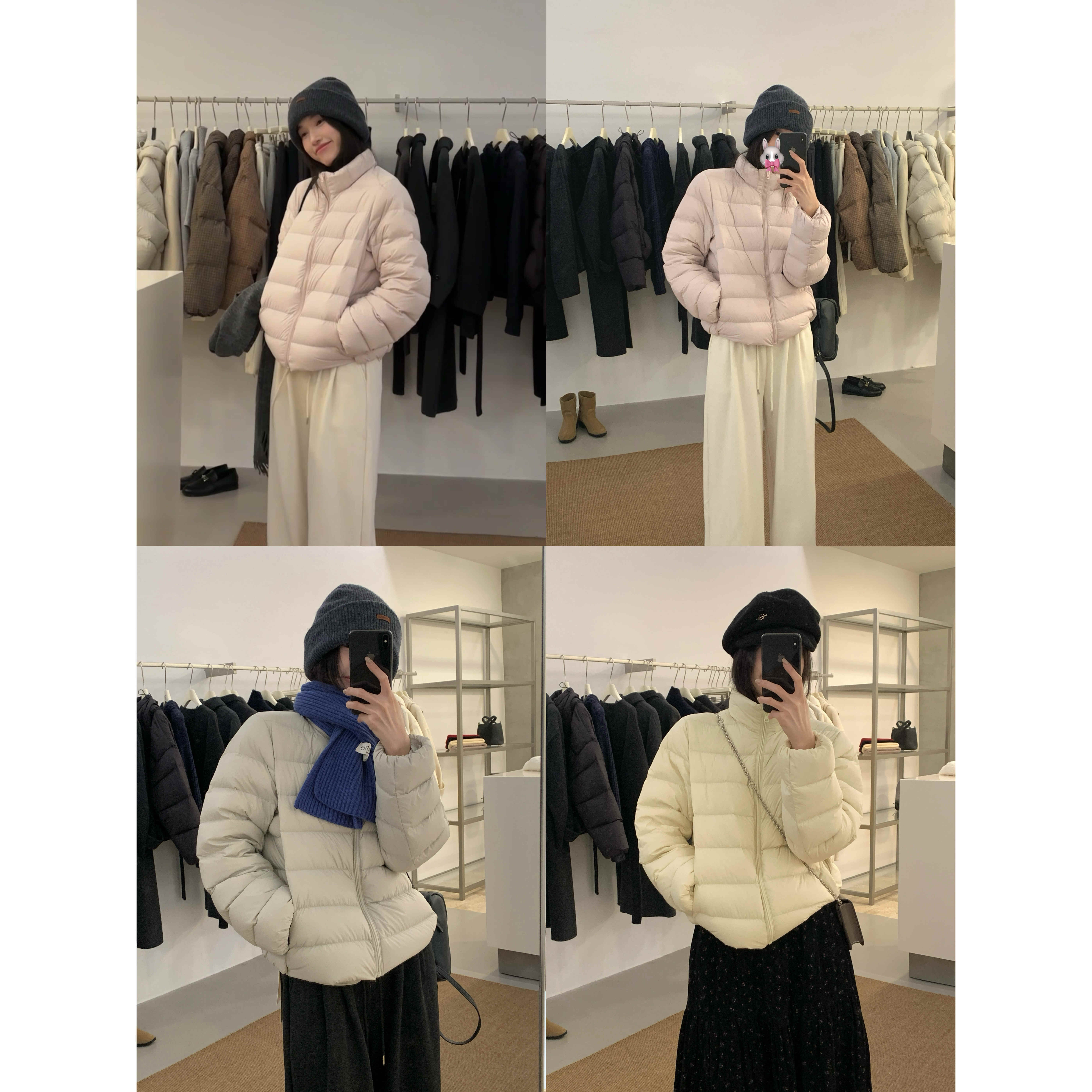 25046#“新国标90白鸭绒”雪顶棉花糖~保暖蓬松羽绒服女(充115克)