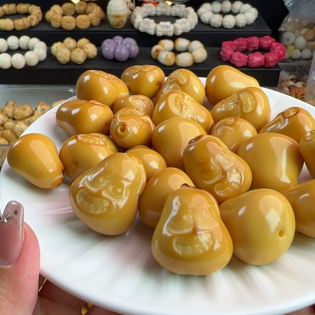 手串菩提根/象牙果微瑕牙果炭烤鸭梨3颗