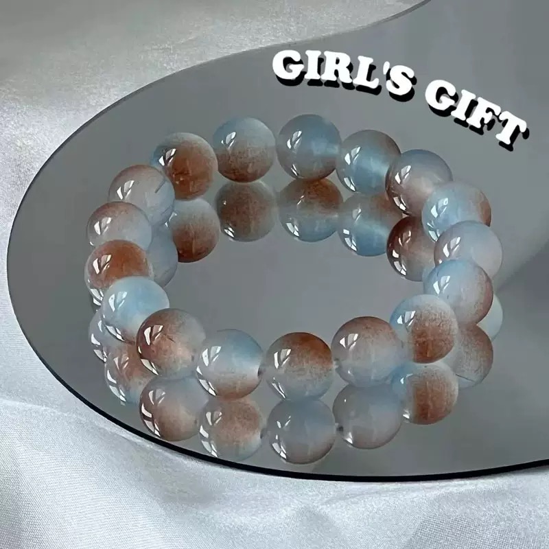 玻璃手链 简约风小众串珠手链男女通用百搭