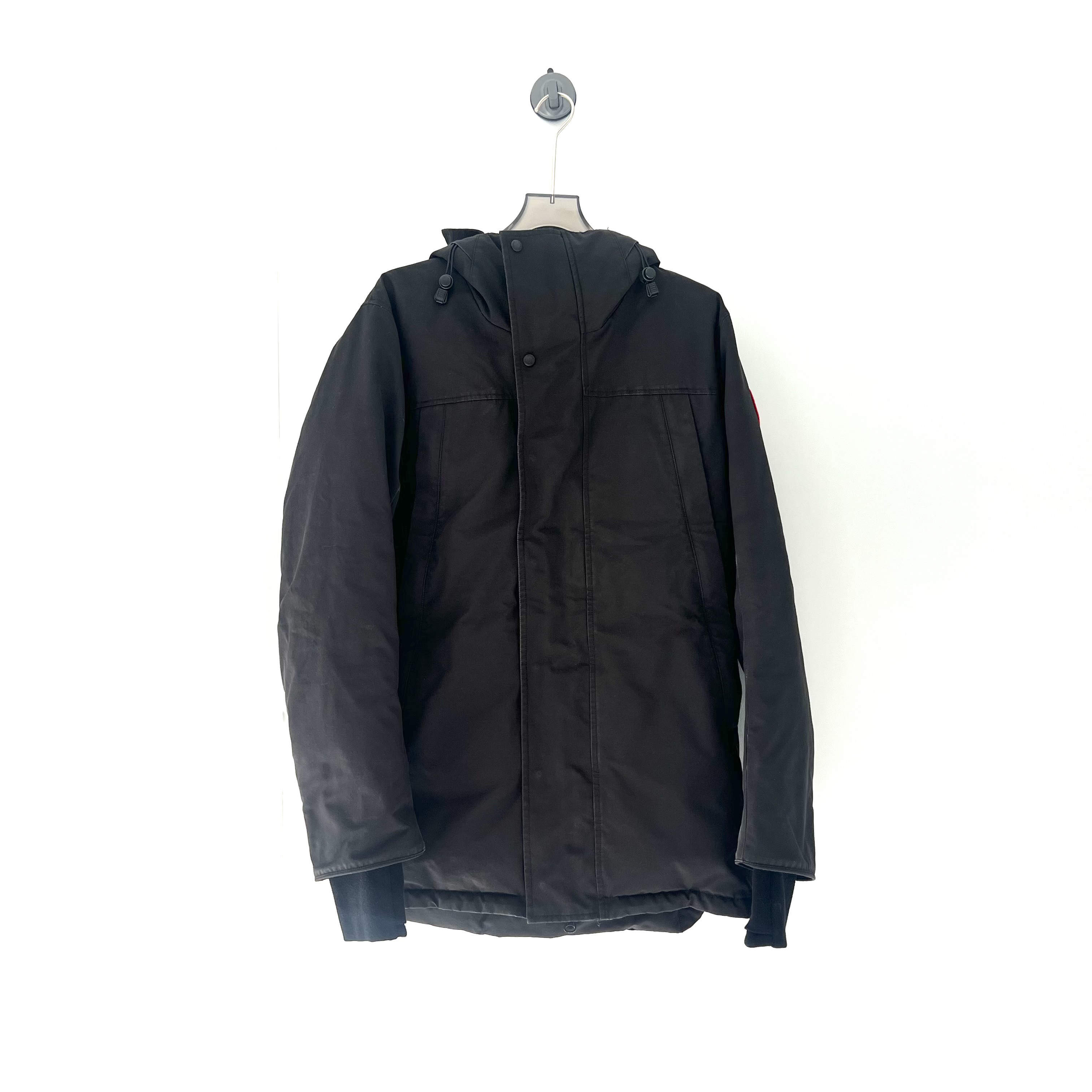 99新 CANADA GOOSE Sanford 系列黑色连帽羽绒服/M码（北京）