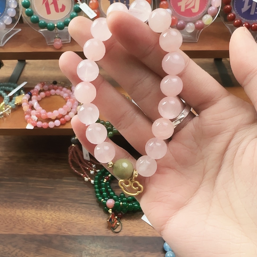 未镶嵌手链玛瑙/玉髓粉水晶阿拉善