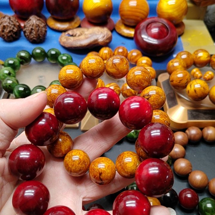 松木忘*琥珀木手串红油黄油留疤1.8尺寸