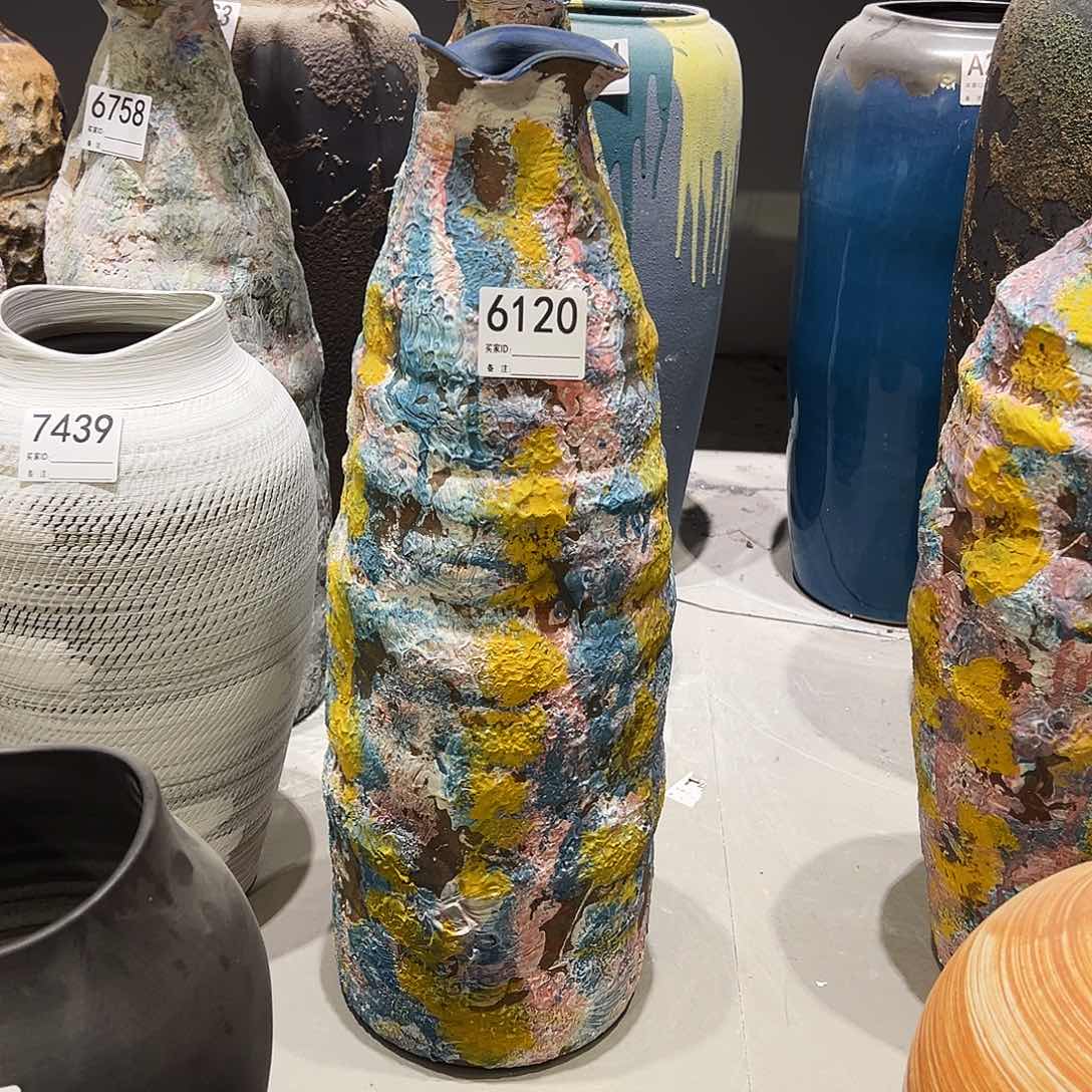 瓶6120高55口7陶瓷花瓶无孔