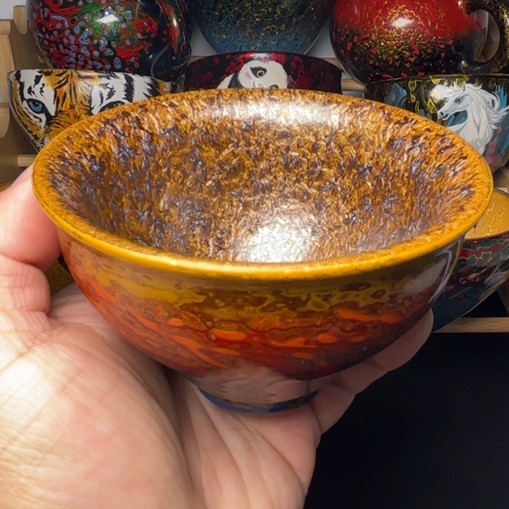 茶盏锦绣飞鸟秋水共长天一色