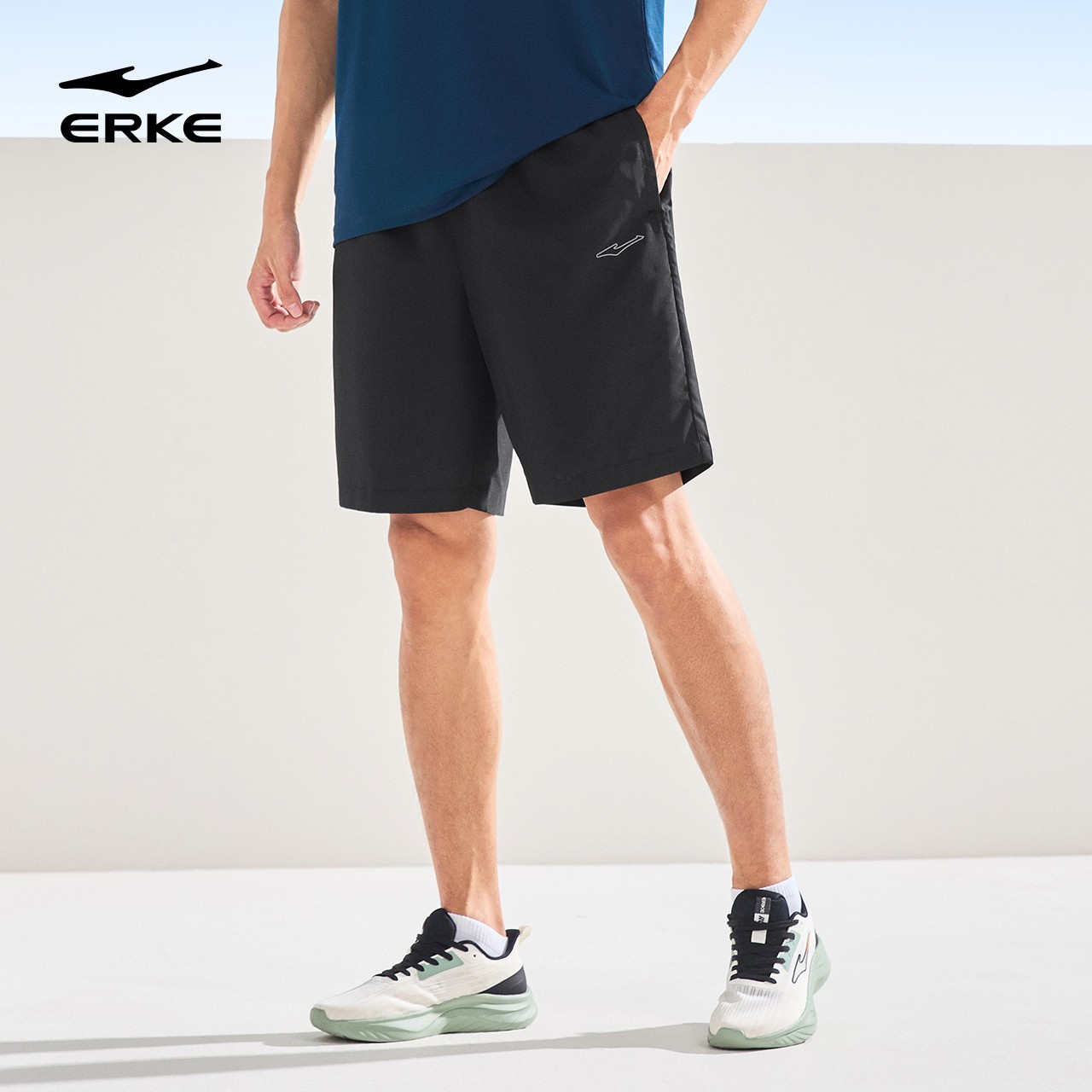 【丹丹推荐】鸿星尔克运动短裤夏男松紧带针织裤51225003031