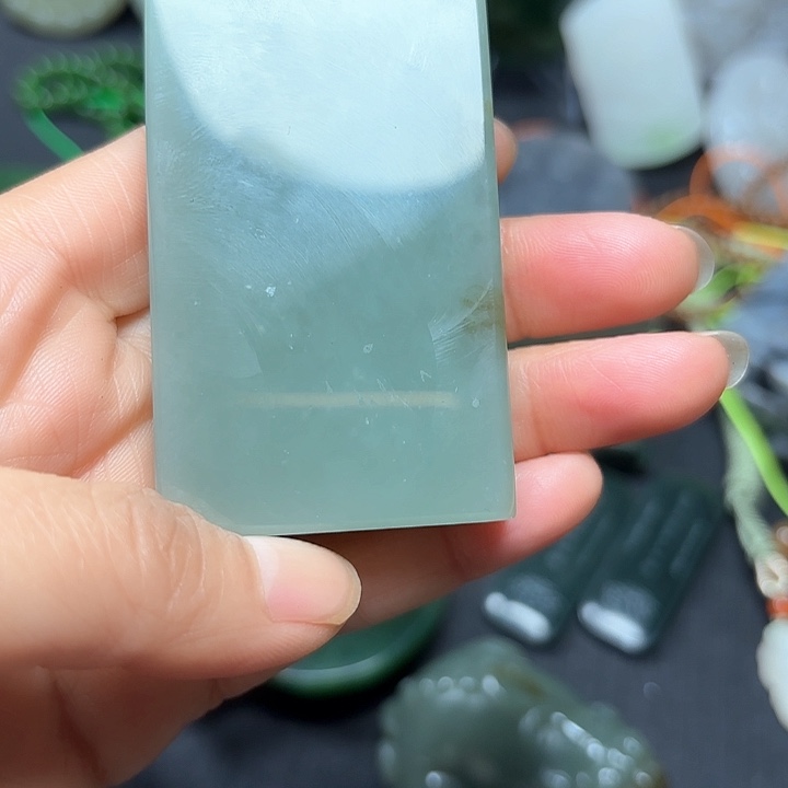 和田玉珠宝半成品未镶嵌吹*