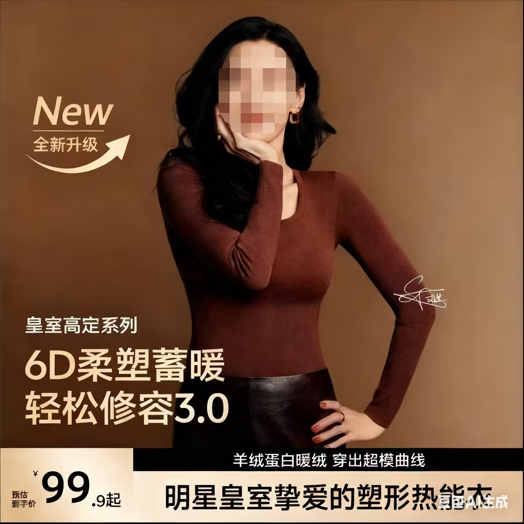 【呱呱同款】草本修容塑形热能衣打底衫秋冬保暖修身显瘦香氛曲线