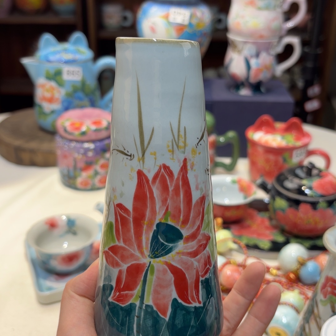 景德镇手绘高温釉下彩陶瓷茶具