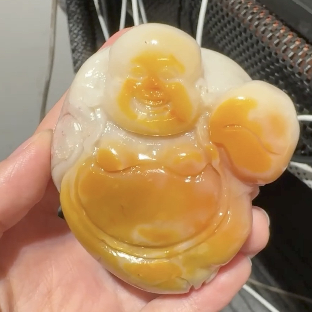 老挝石/弥勒手把件。尺寸7-6-3厘米