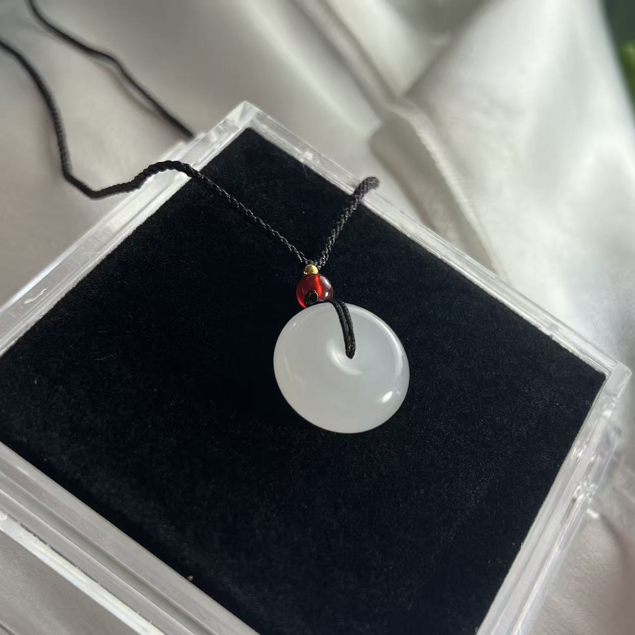 【败总专属】高档天然白色平安扣高级感礼盒