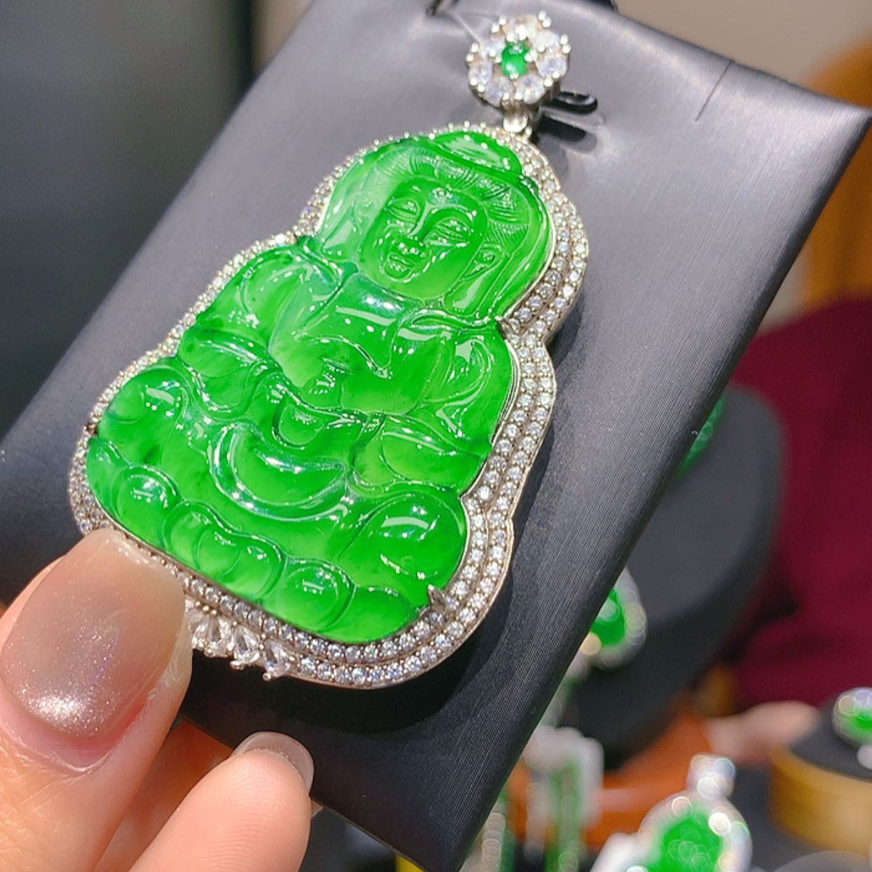 【闪购商品】翡翠银S925镶嵌颈饰6柒姐