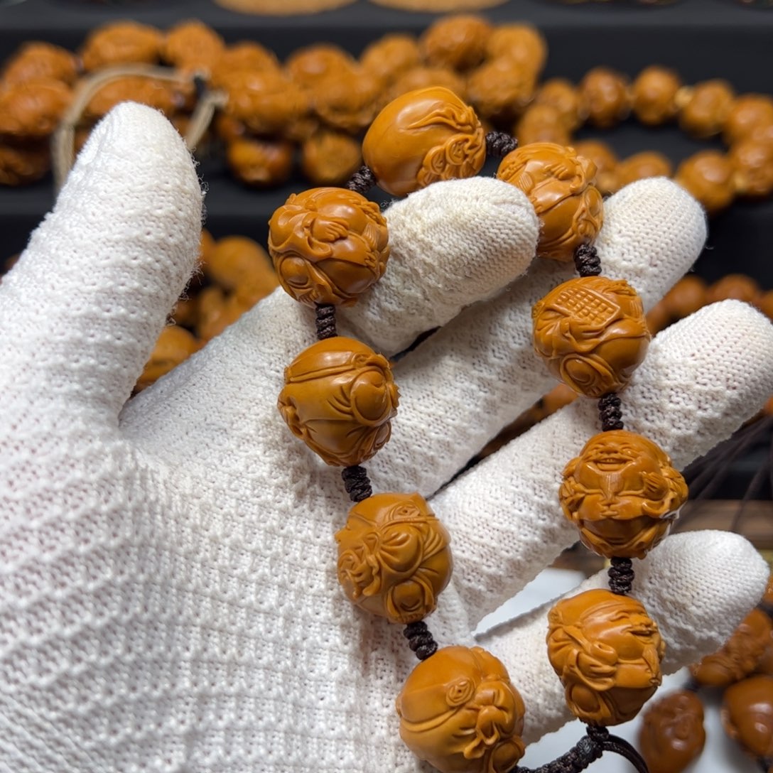 小***爪橄榄核手串/手链1.9地主财神