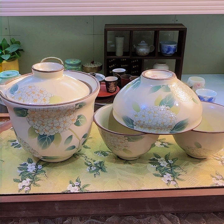 青花瓷器茶具套装旅行套装茶叶罐