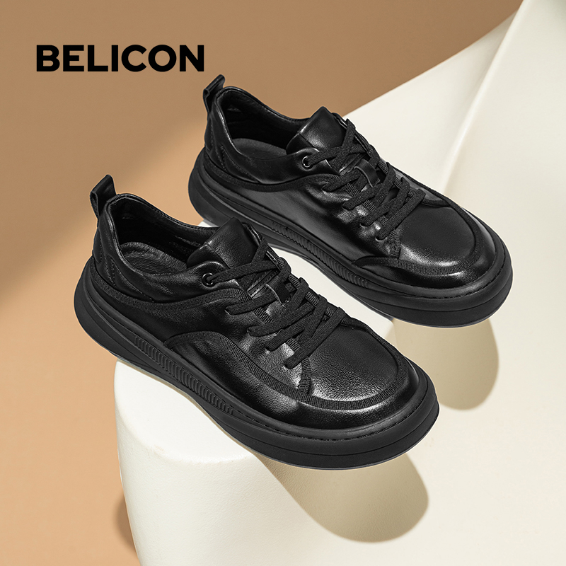 【BELICON】春夏头层牛皮男士百搭休闲皮鞋轻奢潮流时尚男鞋6601