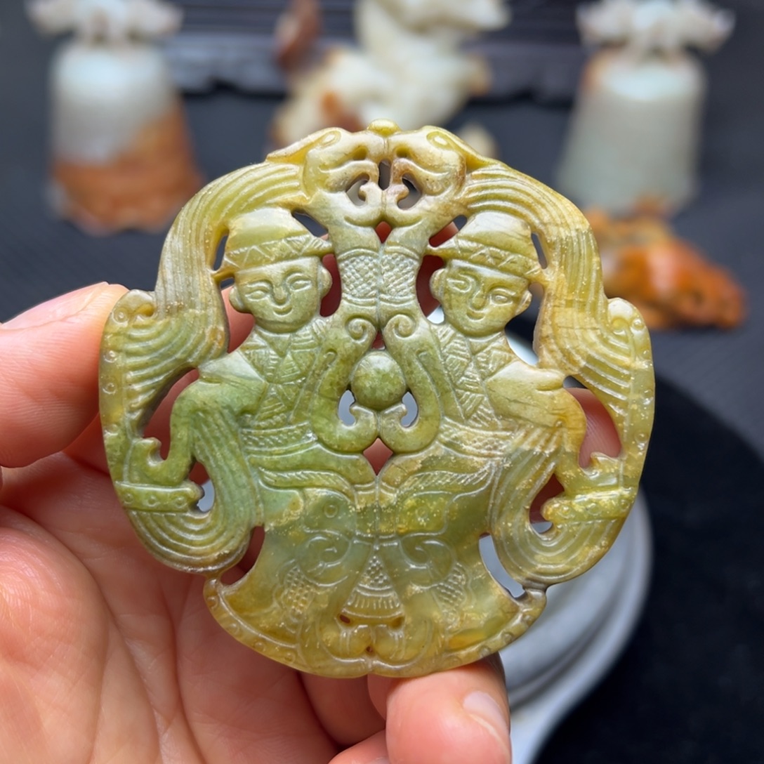 和田玉未镶嵌挂件