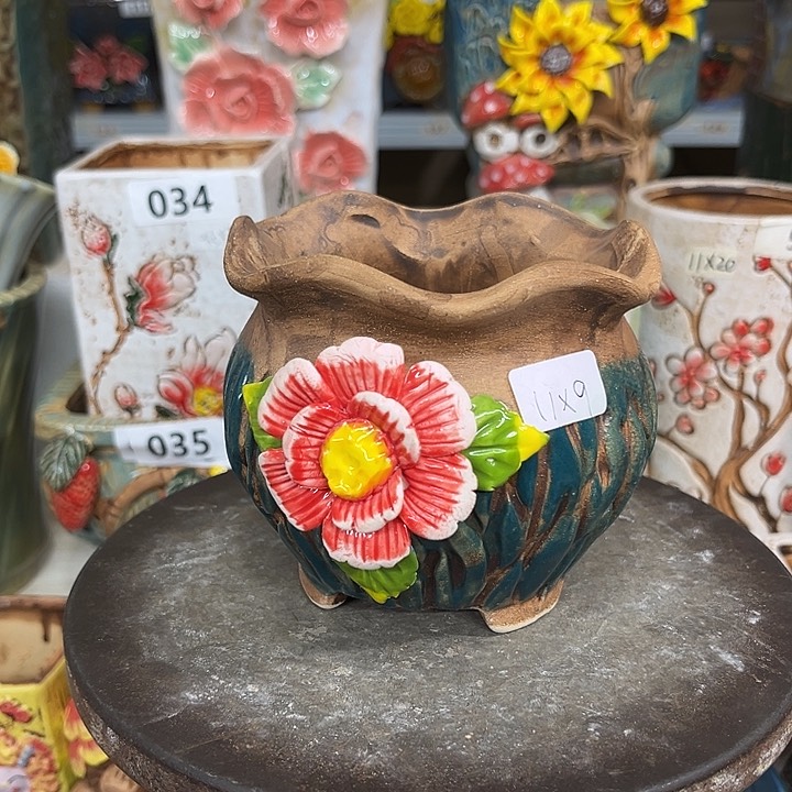 紫砂花盆粗陶材质多肉花盆