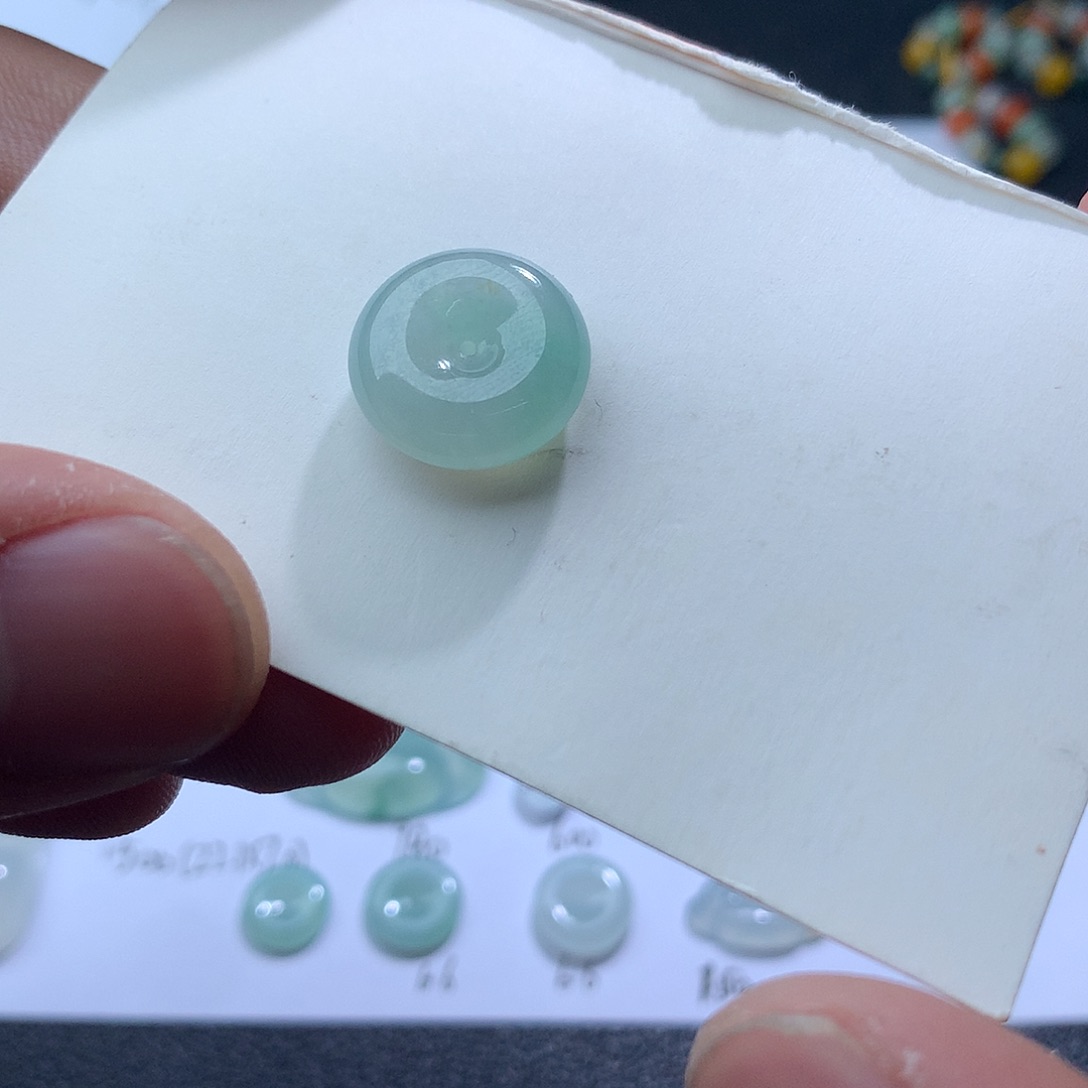 翡翠裸石平安扣吊坠