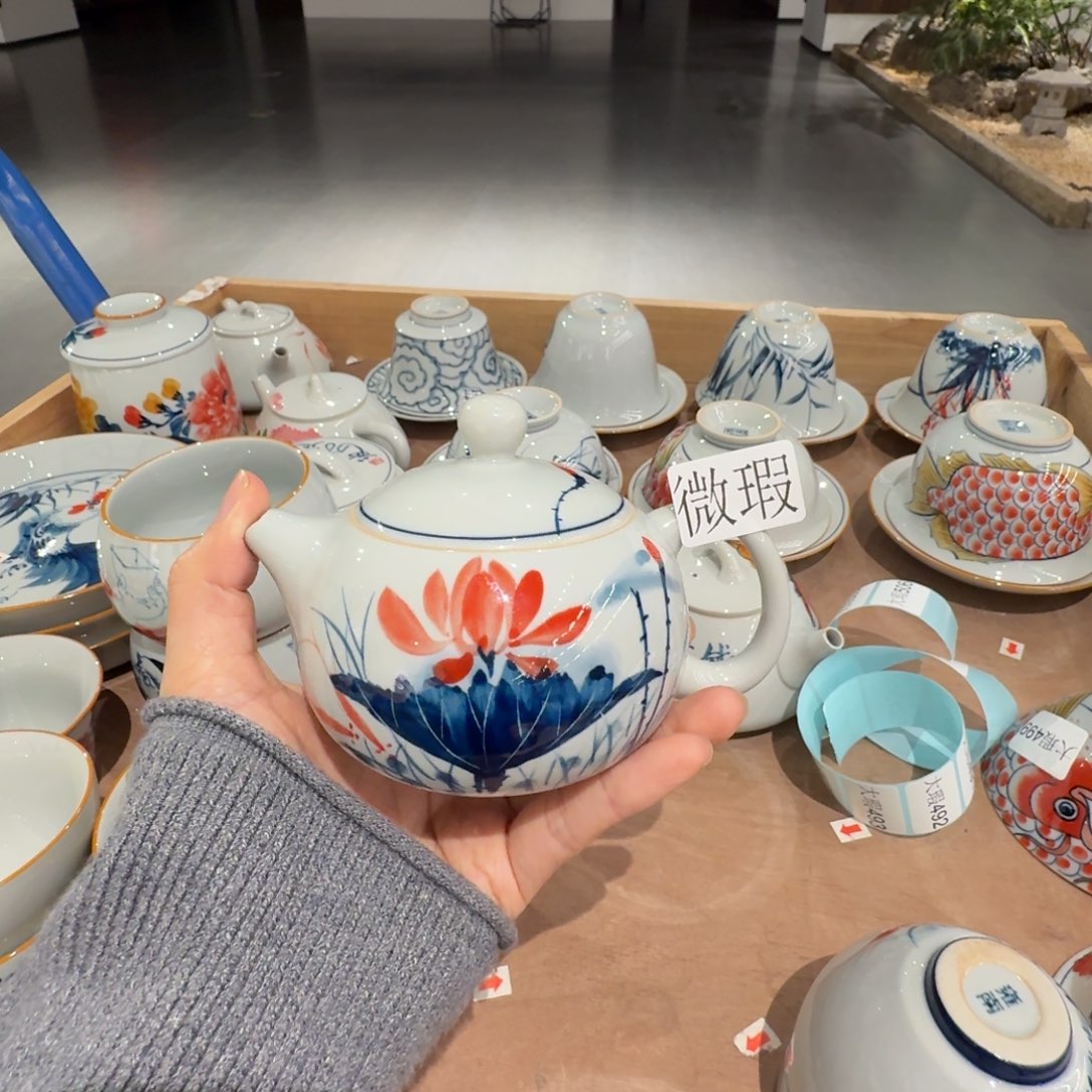 釉下彩纯手绘微瑕