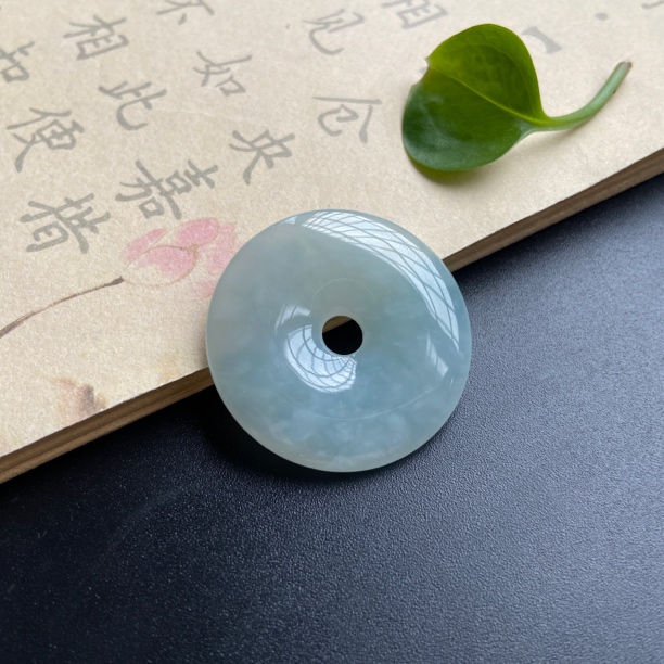 新品4天然缅甸翡翠《平安扣》吊坠挂坠冰透时尚