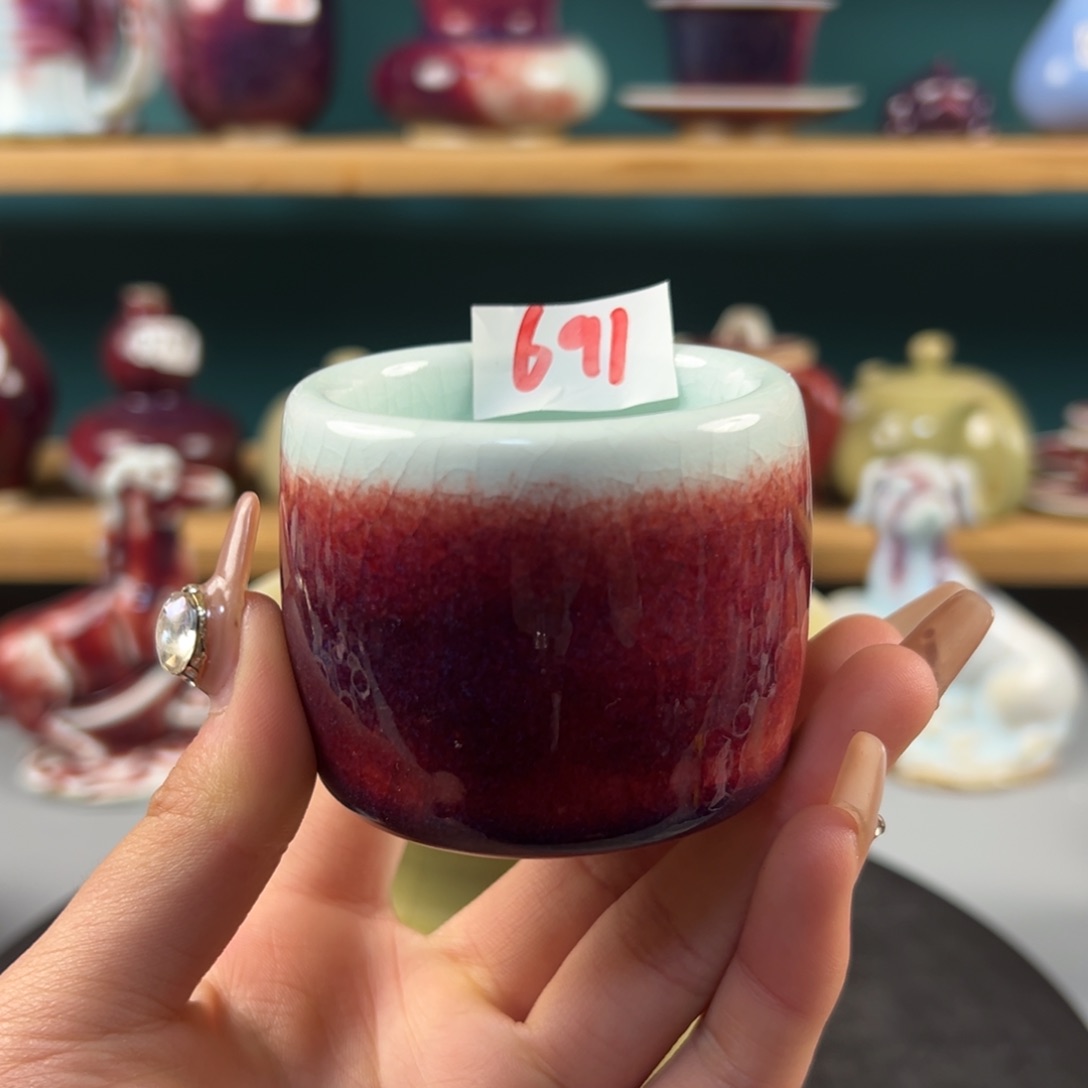 瓷片微瑕主人杯纯手工