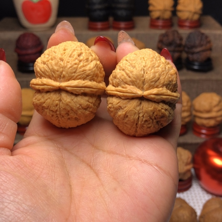 文玩核桃把件14双金锤