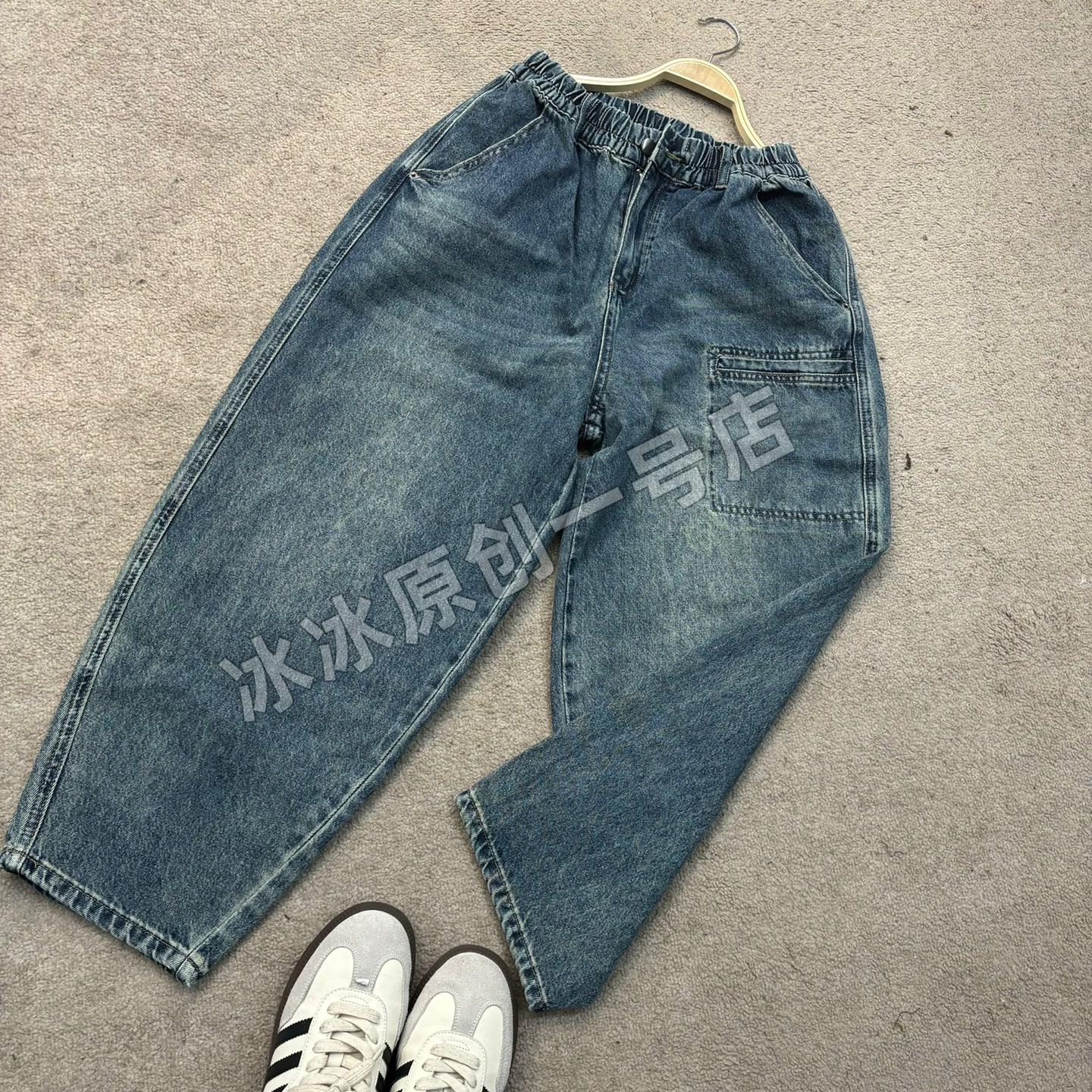 【冰冰一号店】89003 2#减龄休闲牛仔老爹裤春款百搭