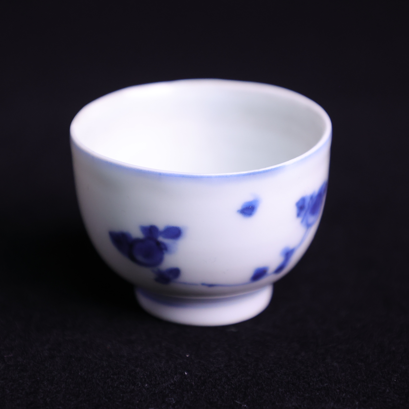 清中期 青花花卉纹主人杯