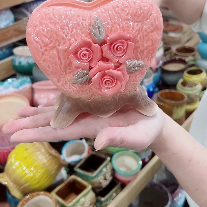 有孔，凑单福利满10元发货陶瓷多肉花盆！