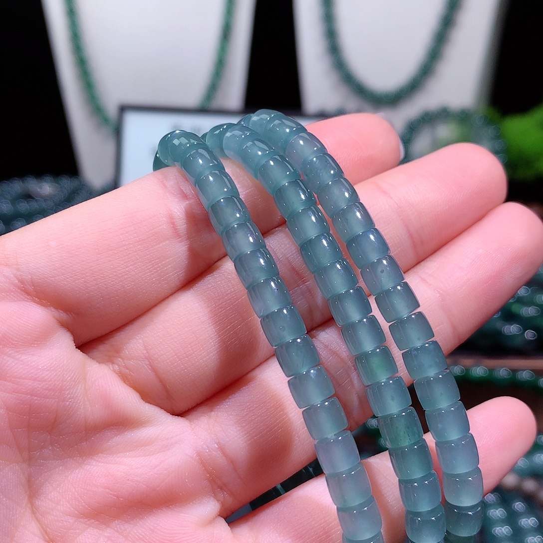 黄***仙翡翠未镶嵌手链天然a货翡翠项链5.8