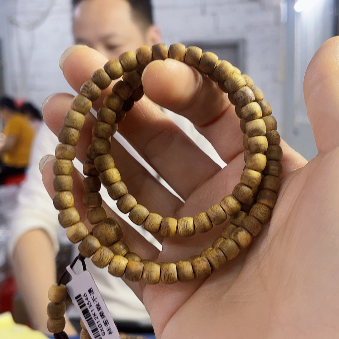 手串沉香野生黄棋鼓珠长串0.6/8克多样性发一