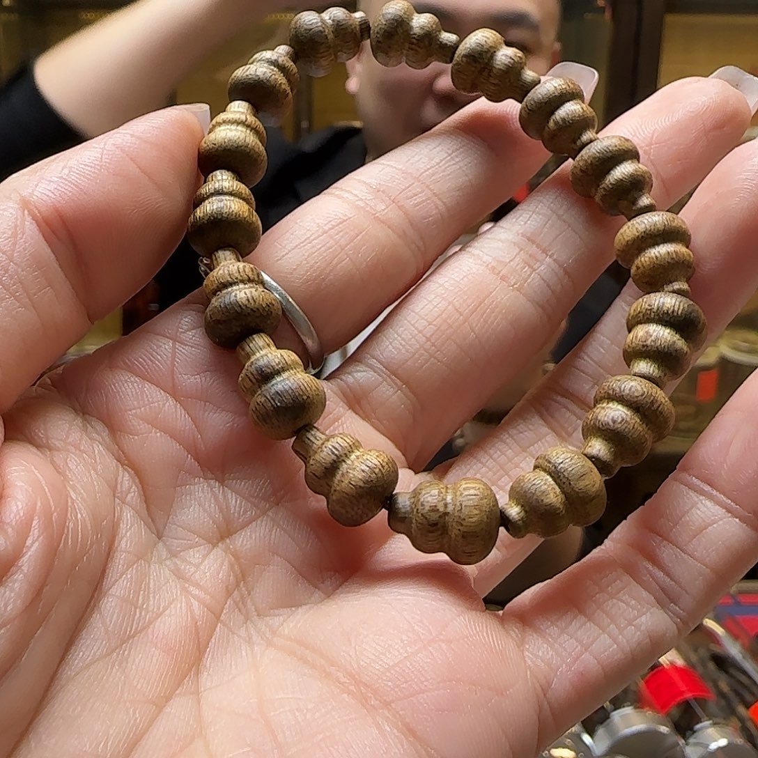 沉香手串22奇楠葫芦珠8mm单圈 4g+多样性发一串