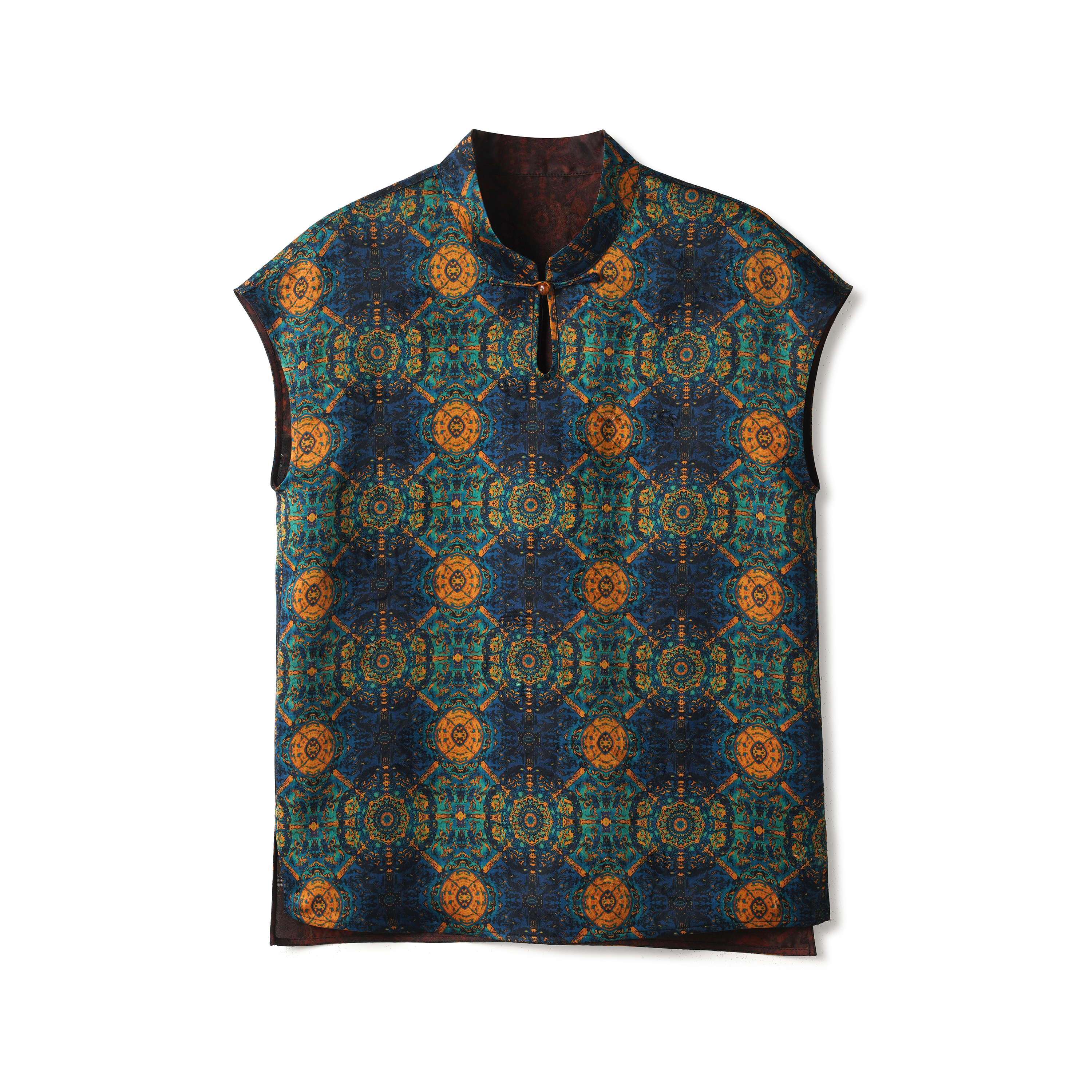 【八达晕】桑蚕丝香云纱满分真丝花萝新中式气质百搭上衣 DX25AS109