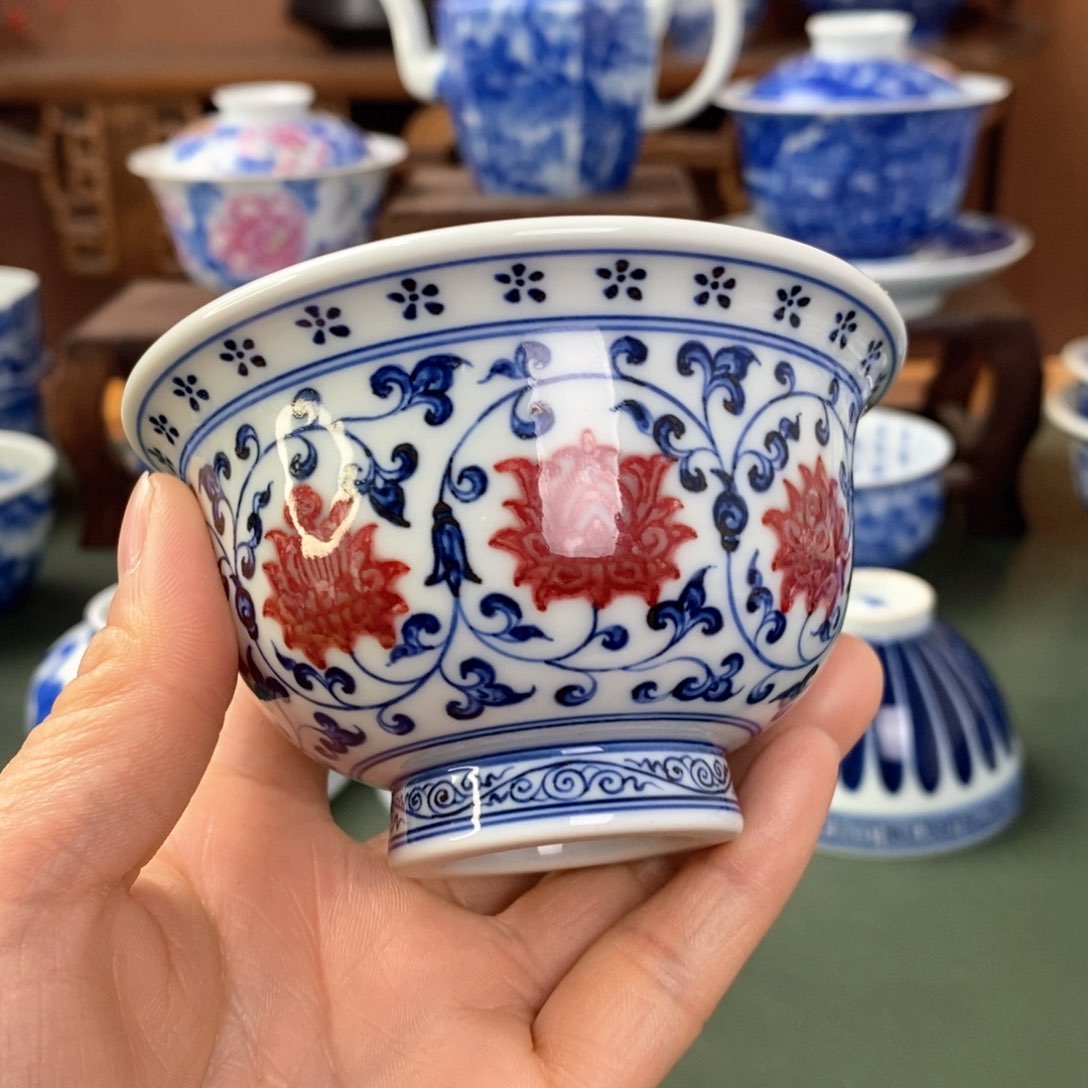 杯自***菜景德镇陶瓷手工手绘