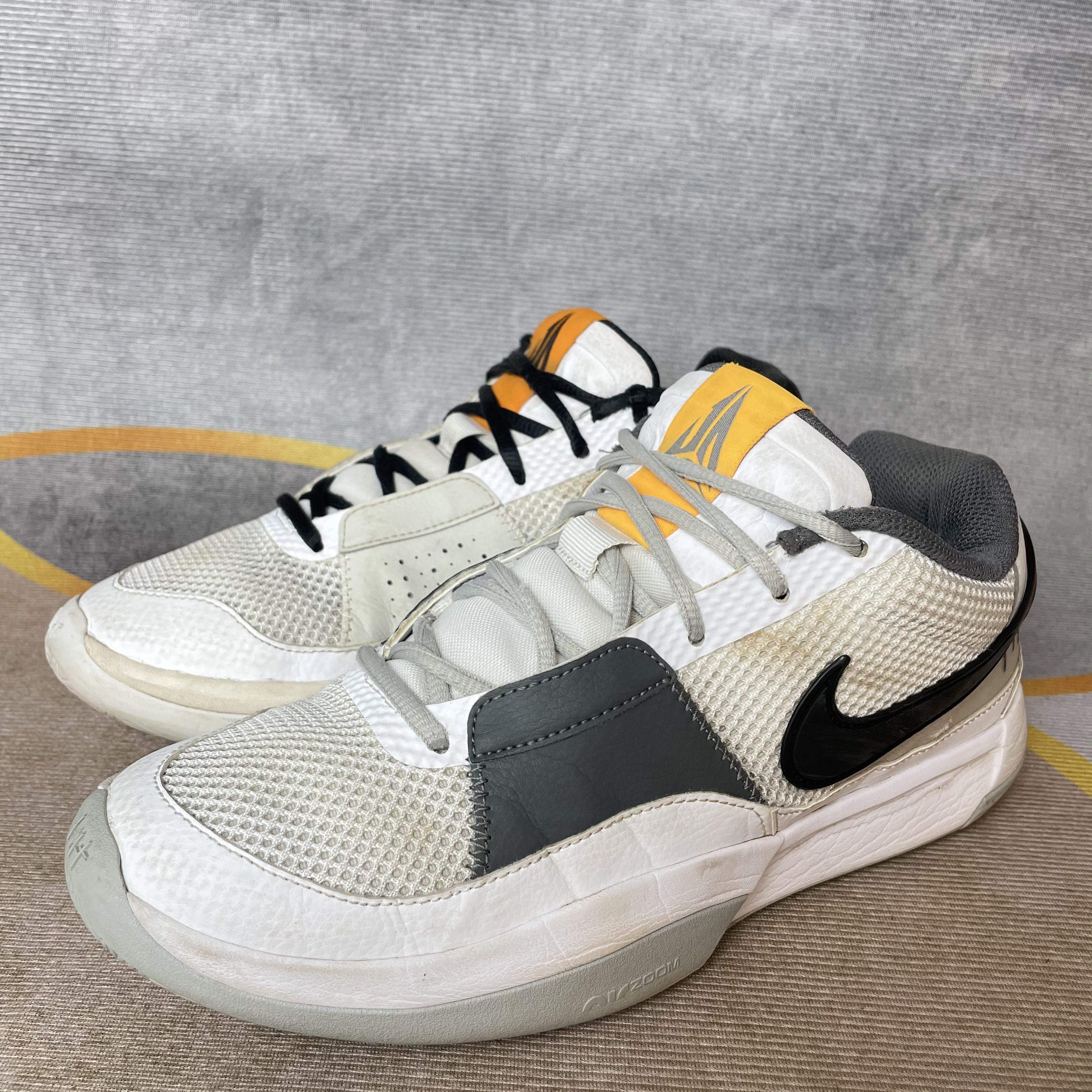 90新 NIKE/耐克 42.5码 莫兰特1代 篮球鞋 透气 幻影灰白 无盒