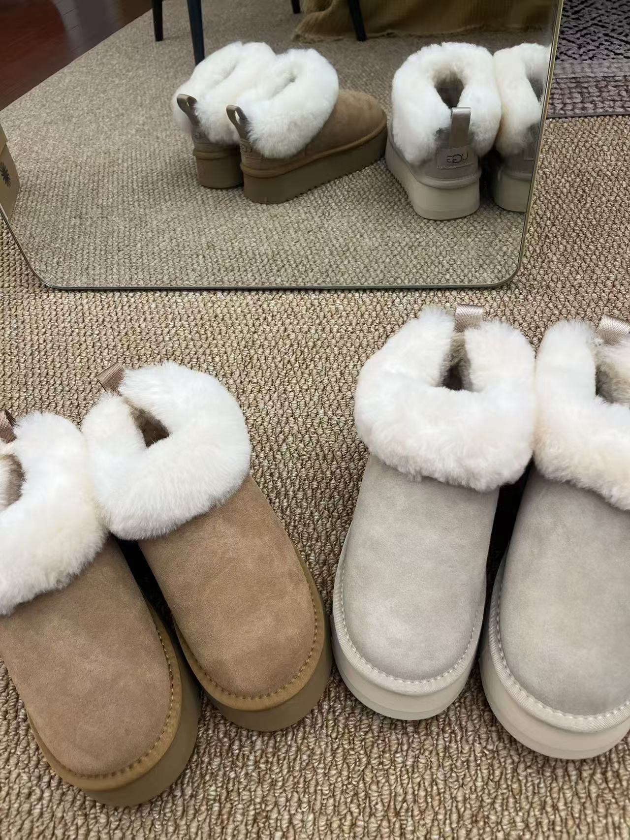 【司拧雪地靴】冬季短筒时尚雪地靴毛毛圈雪地靴百搭