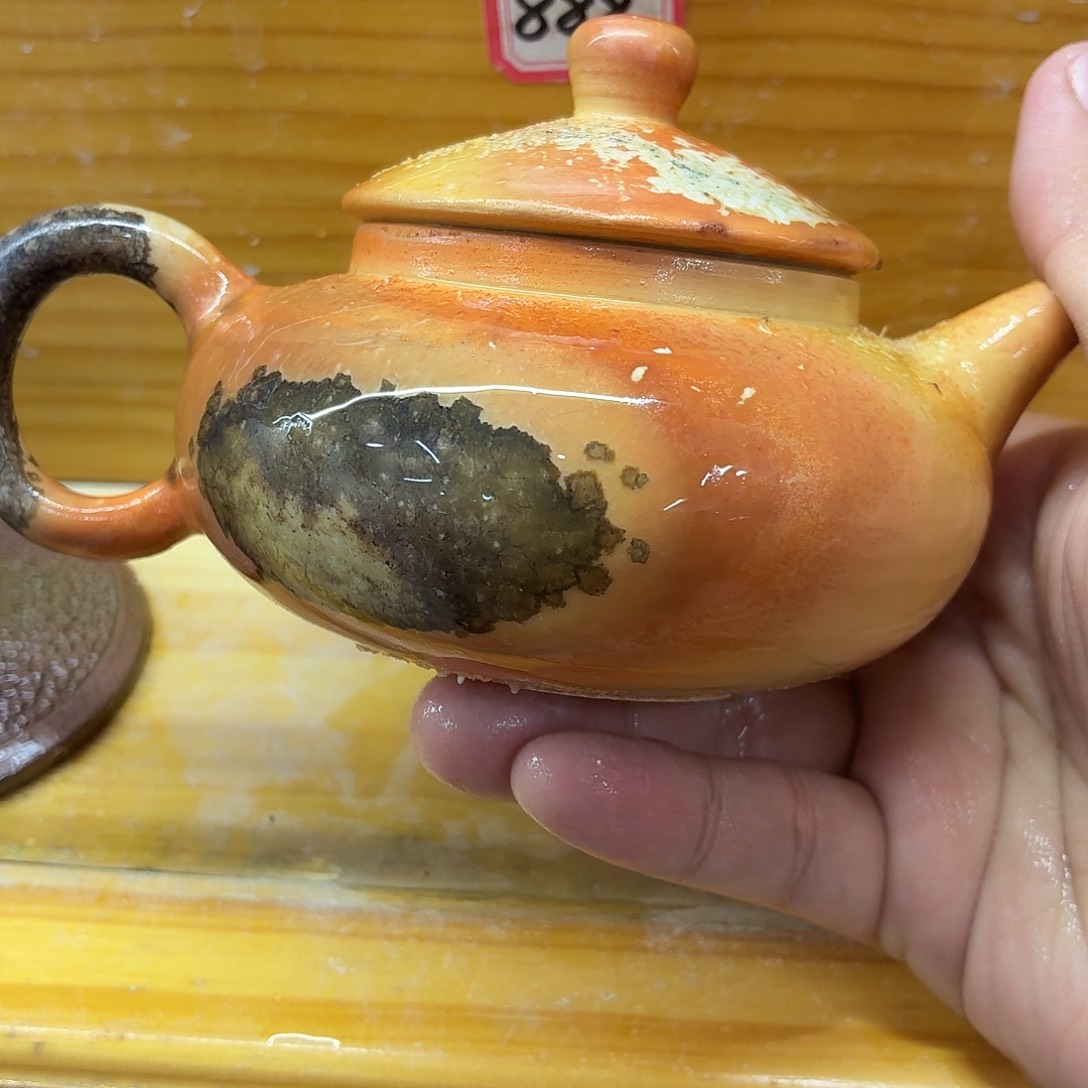 陶园柴烧，精品高货562瑕打磨底