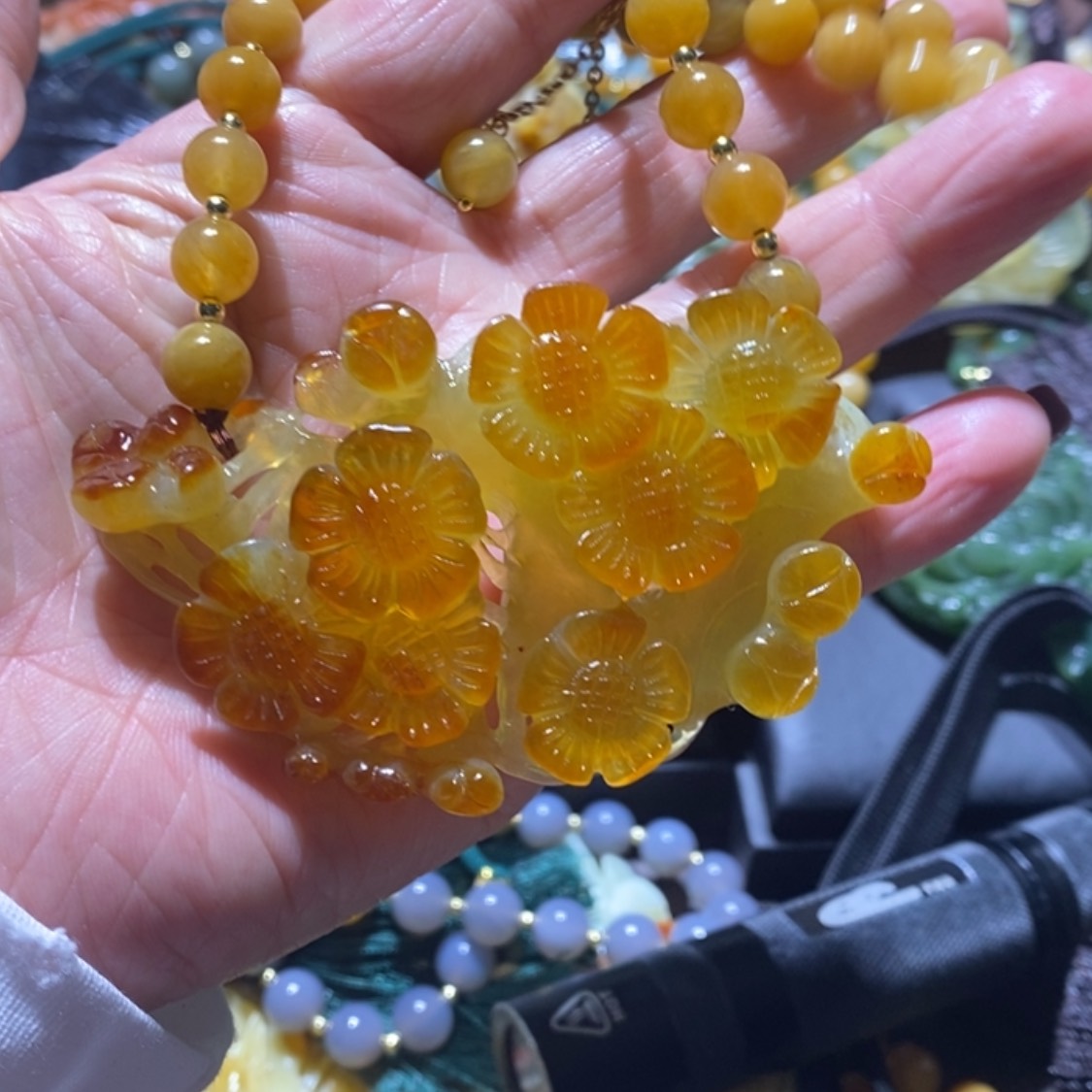 【闪购商品】岫玉毛衣链未镶嵌