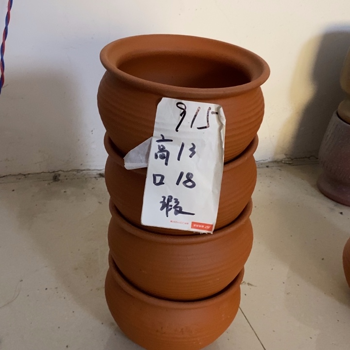 粗陶红陶绿植花盆915