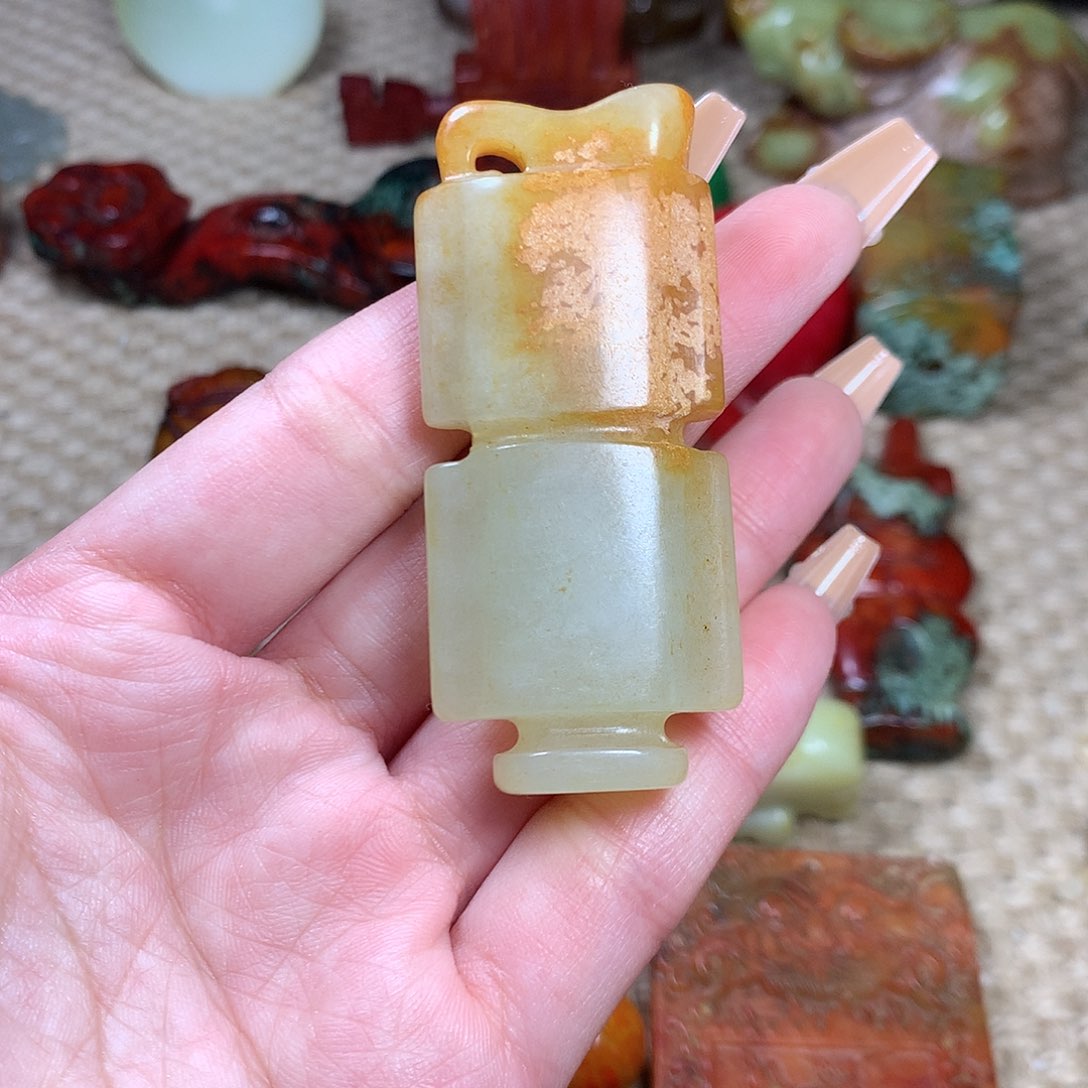 白玉菩提吊坠挂件