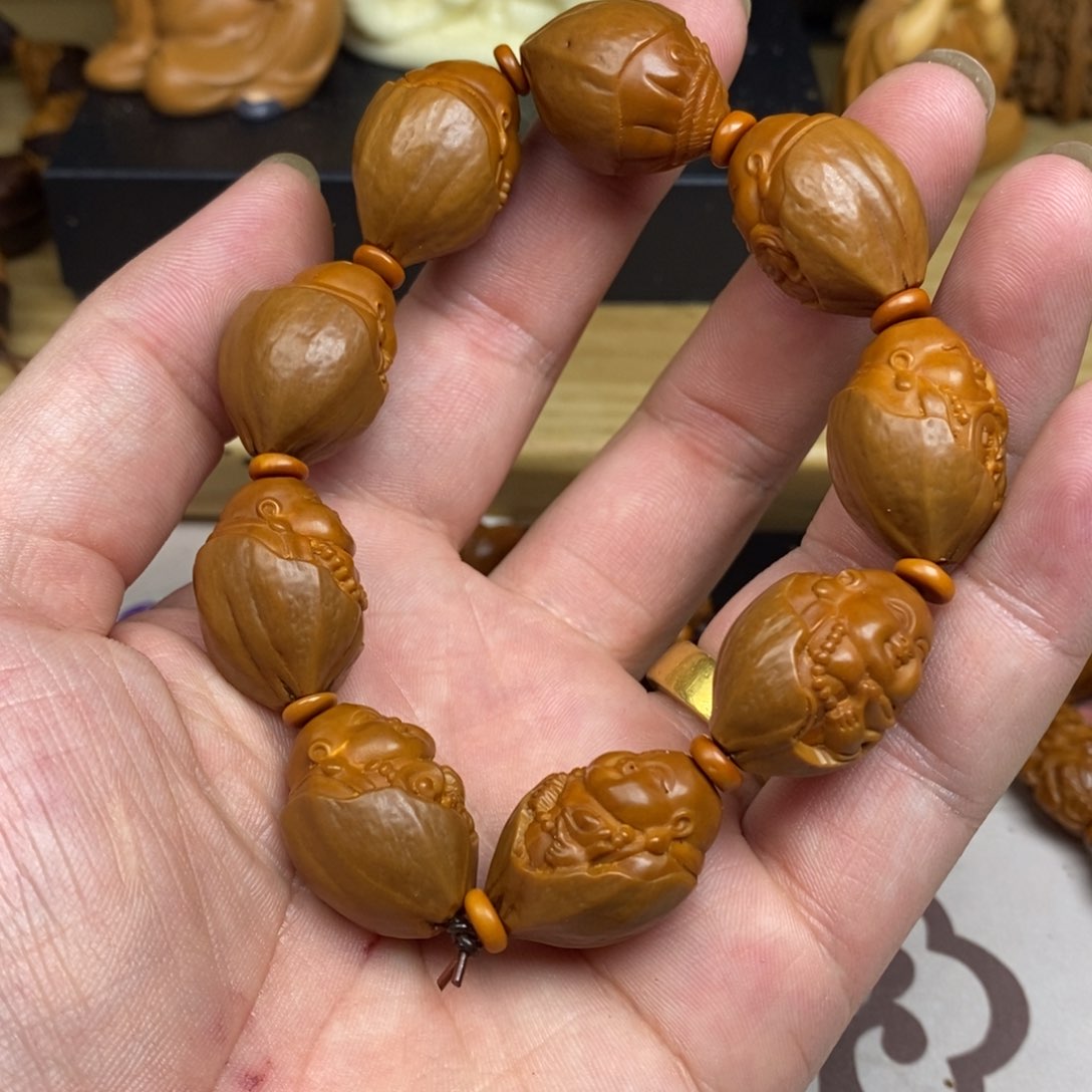 橄榄核手串/手链橄榄核橄榄核雕刻强