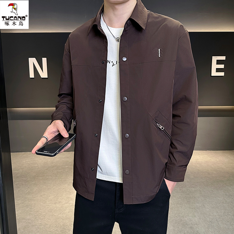TUCANO/啄木鳥春秋新款长袖时尚休闲百搭夹克潮流翻领宽松外套男