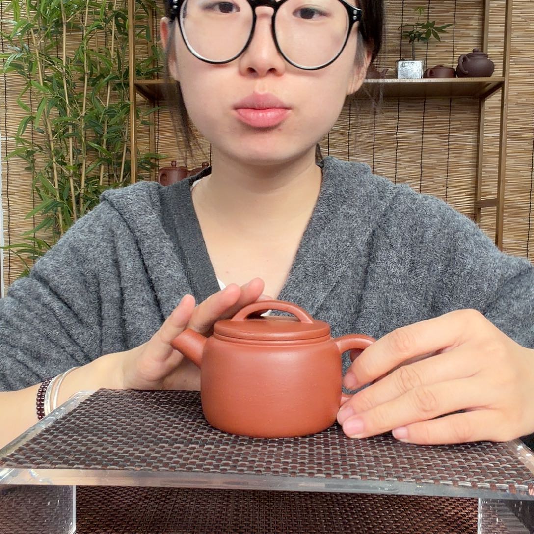 茶壶紫砂原矿红降坡炮嘴汉瓦200CC左右没礼盒微宽