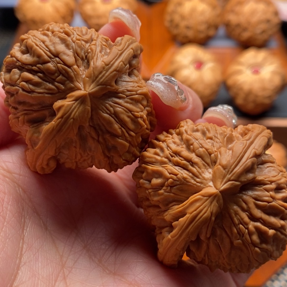 文玩核桃把件43尺寸白狮子