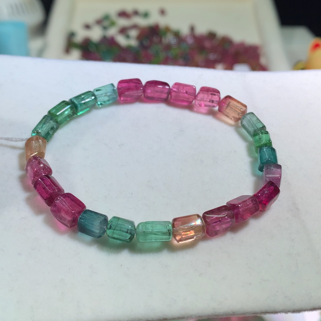 碧玺未镶嵌手链碧玺